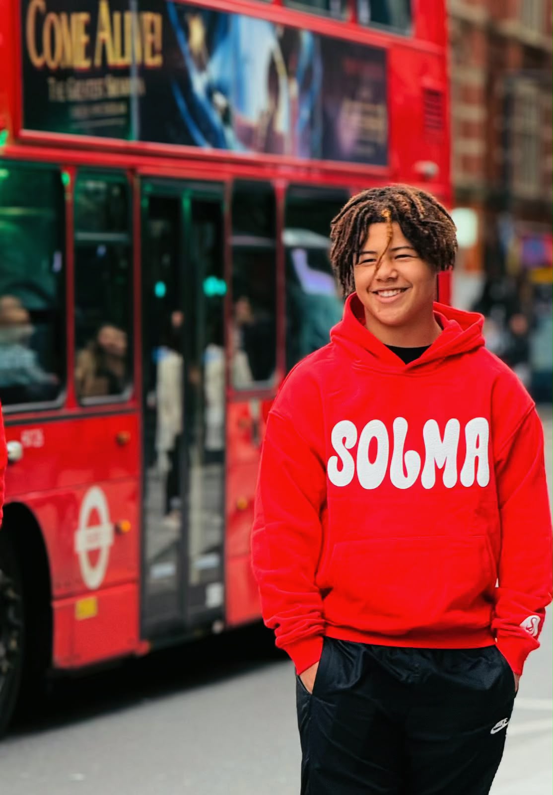 SOLMA streetwear on a London street